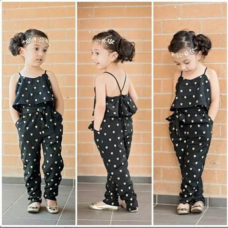 PolkaFun™ Girls Summer Polka Dot Jumpsuit Set – Cute, Stylish & Comfortable Outfit - Amizyou