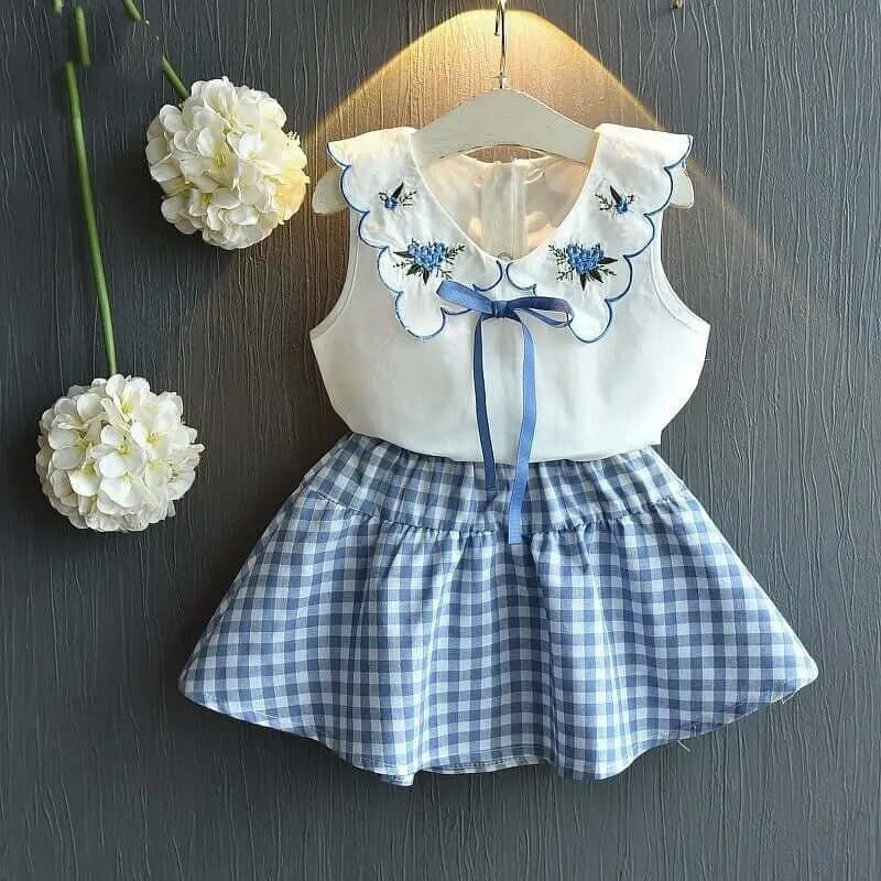 SunnyBabe™ Baby Girls Summer Outfit Set – Cute, Breathable & Comfortable 2 - Piece Set - Amizyou