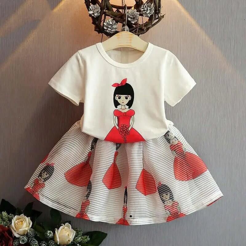SunnyBabe™ Baby Girls Summer Outfit Set – Cute, Breathable & Comfortable 2 - Piece Set - Amizyou
