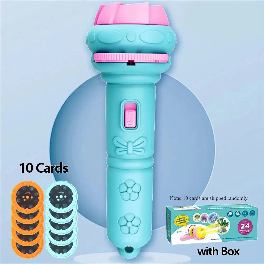 Cartoon Projection Flashlight – Educational Toy with 80 Images for Kids - Image 5