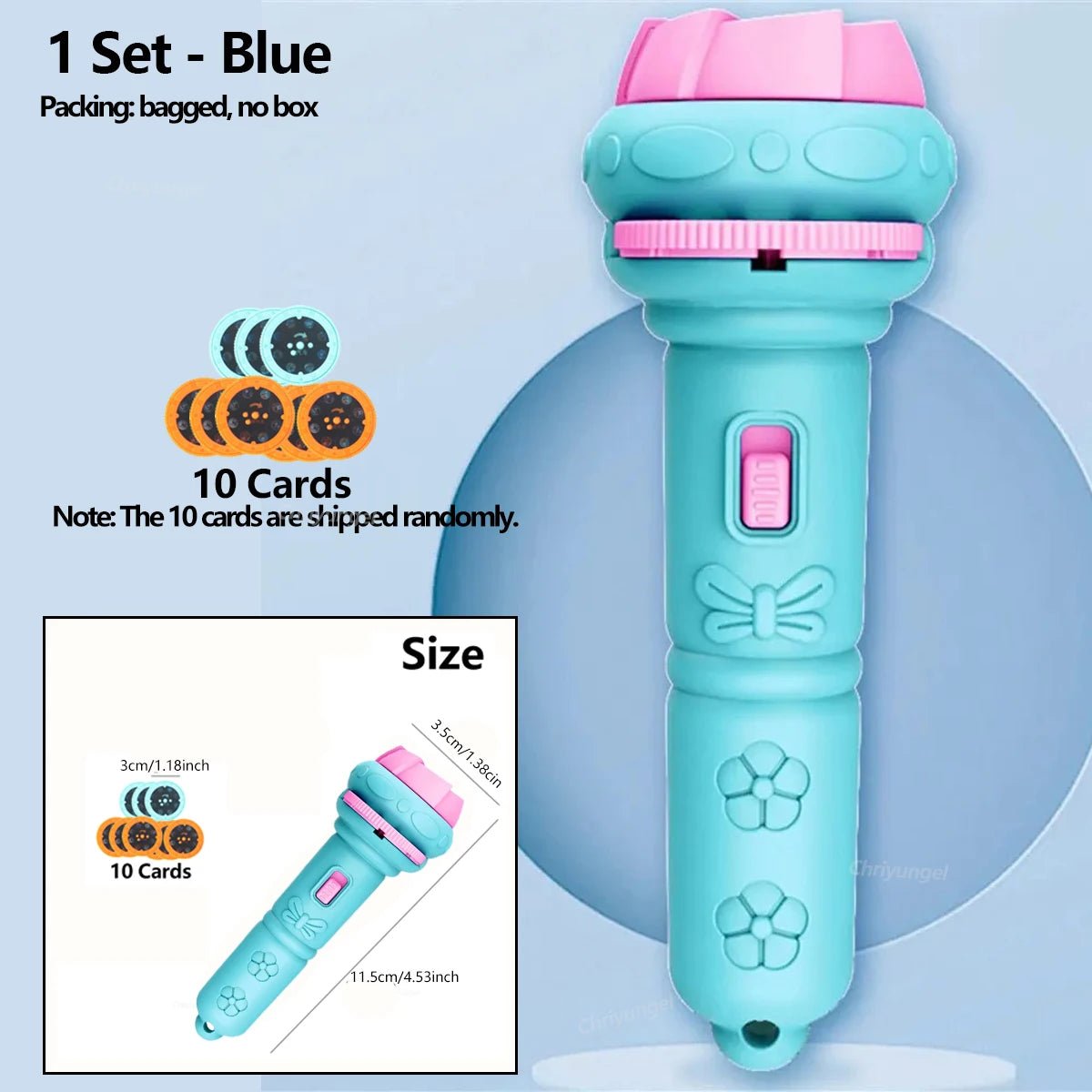 Cartoon Projection Flashlight – Educational Toy with 80 Images for Kids - Image 23