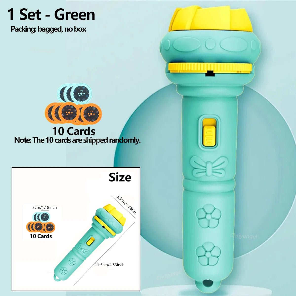 Cartoon Projection Flashlight – Educational Toy with 80 Images for Kids - Image 4