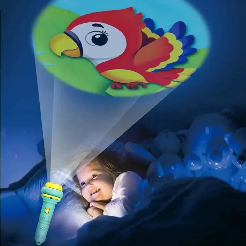 Cartoon Projection Flashlight – Educational Toy with 80 Images for Kids - Image 15