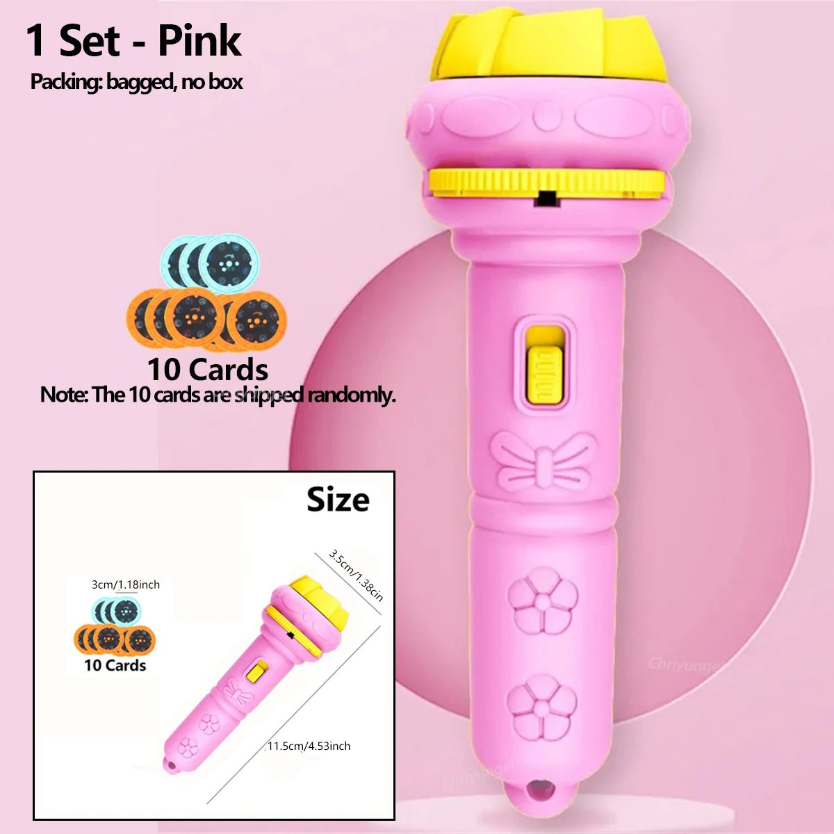 Cartoon Projection Flashlight – Educational Toy with 80 Images for Kids - Image 24