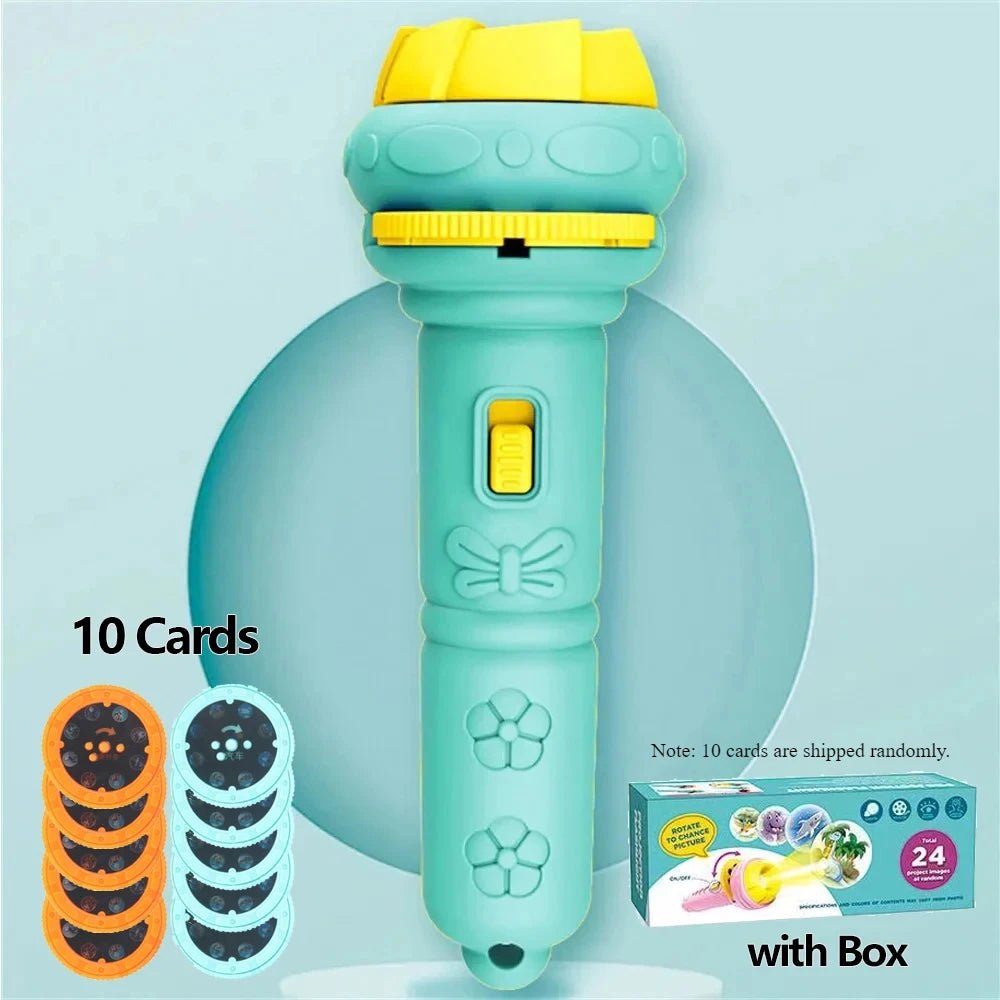 Cartoon Projection Flashlight – Educational Toy with 80 Images for Kids - Image 22