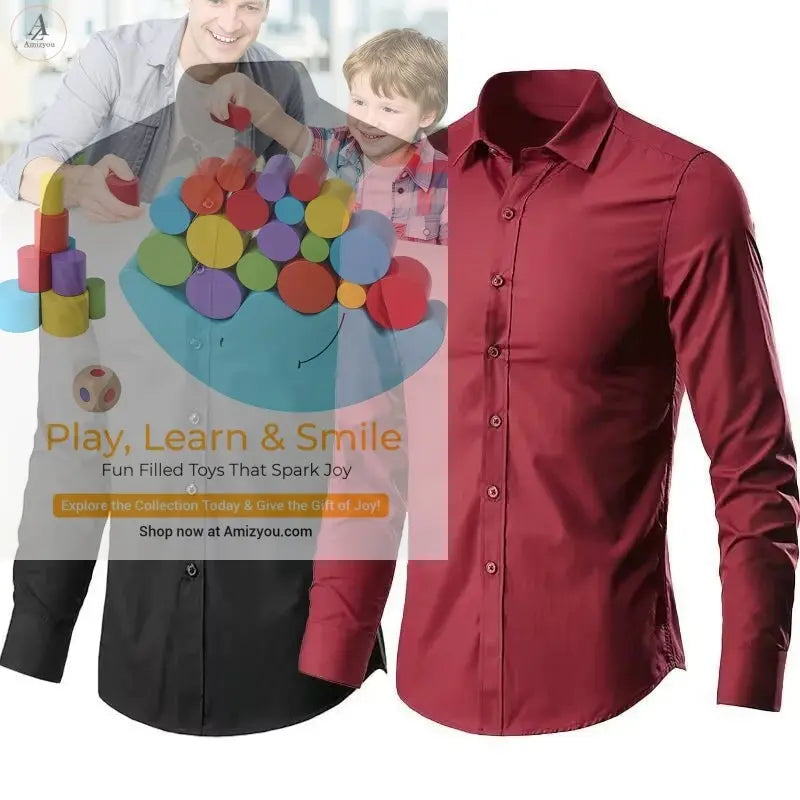 Men's Premium Slim Fit Dress Shirt – Wrinkle-Resistant & Breathable