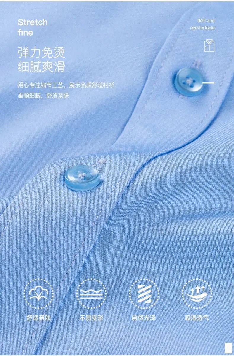 Men's Premium Slim Fit Dress Shirt – Wrinkle-Resistant & Breathable - Image 14