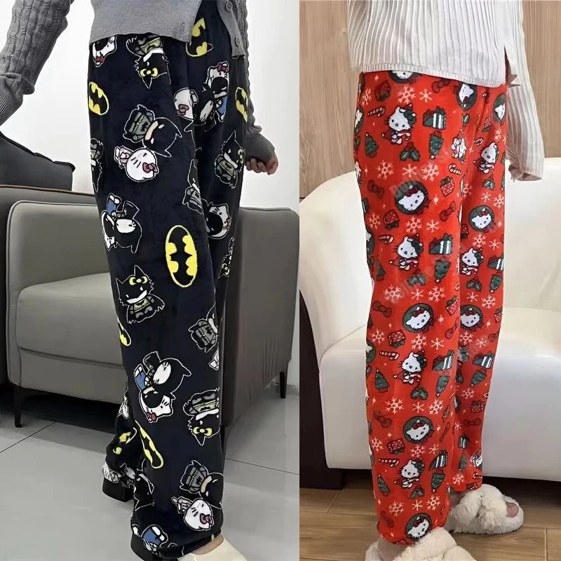 Kawaii Y2K Cartoon Pajama Pants – Cozy Autumn Lounge Wear
