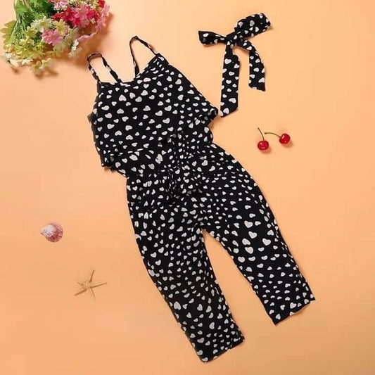 PolkaFun™ Girls Summer Polka Dot Jumpsuit Set – Cute, Stylish & Comfortable Outfit - Amizyou