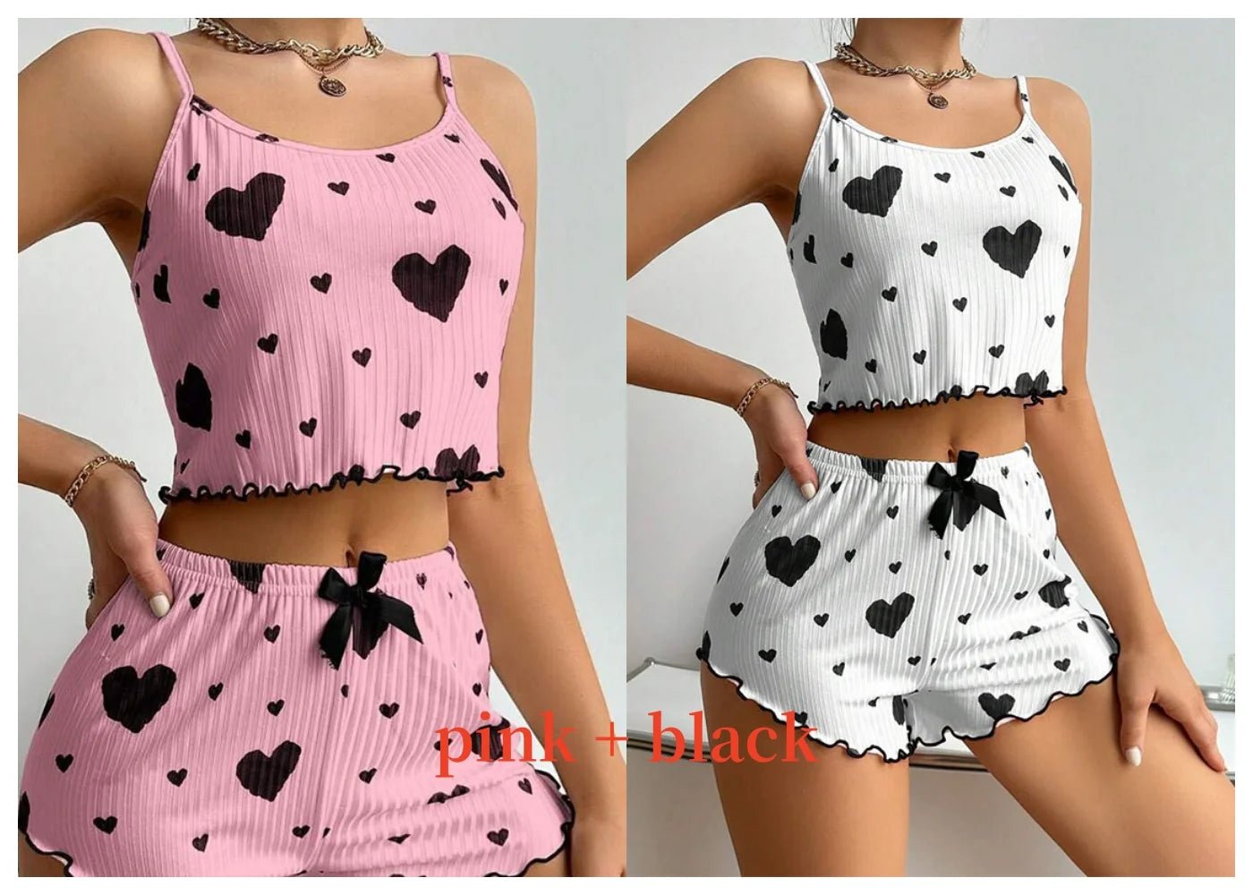 Heart Print Summer Loungewear for Women – Sexy & Cozy. - Image 25