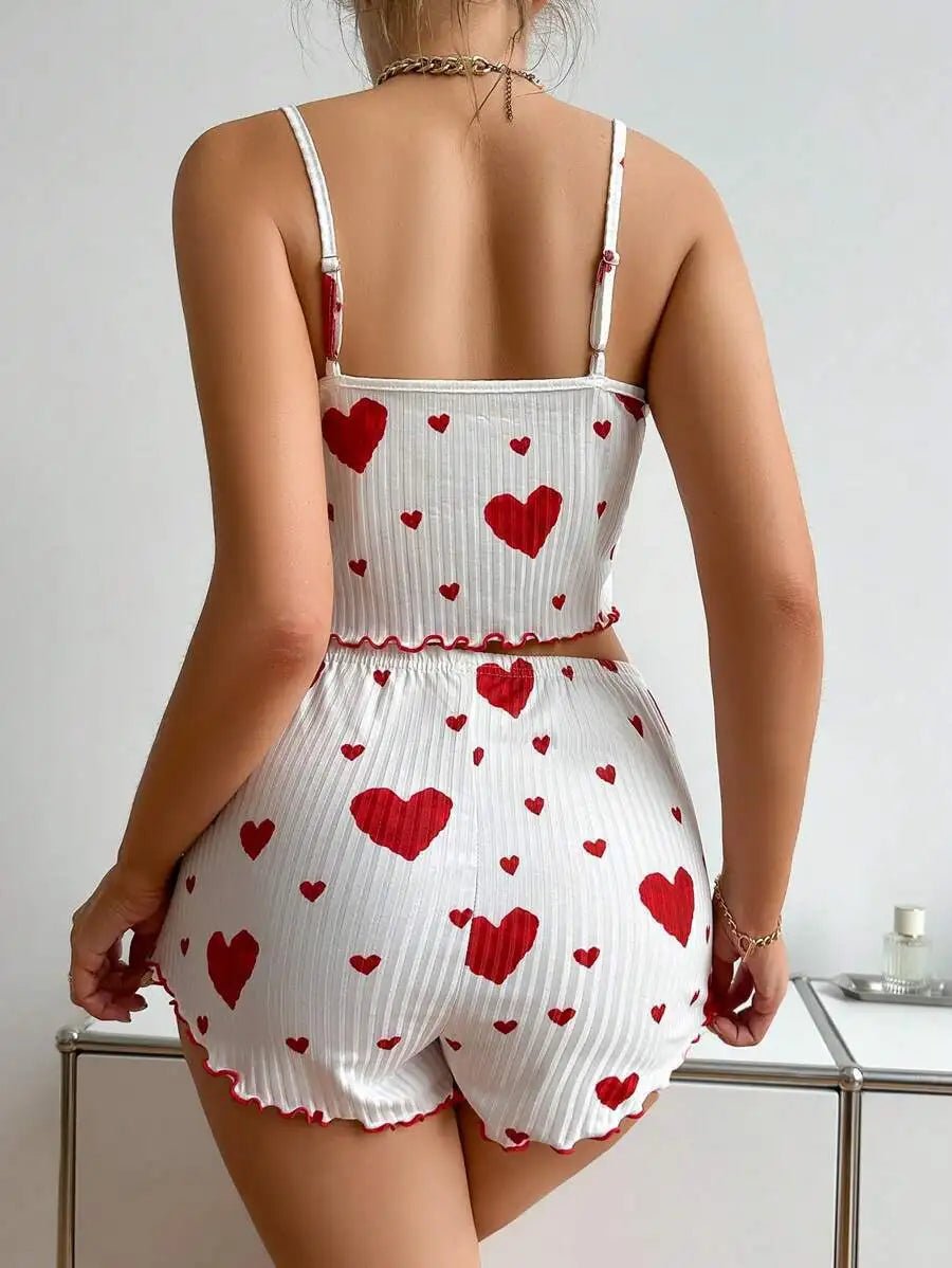Heart Print Summer Loungewear for Women – Sexy & Cozy. - Image 11