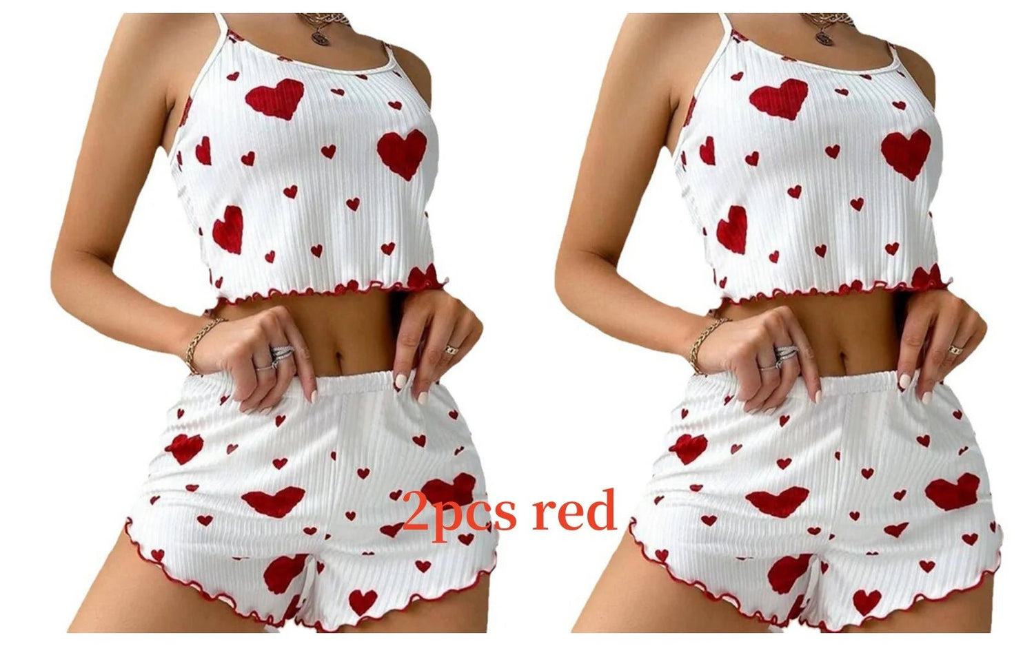 Heart Print Summer Loungewear for Women – Sexy & Cozy. - Image 24