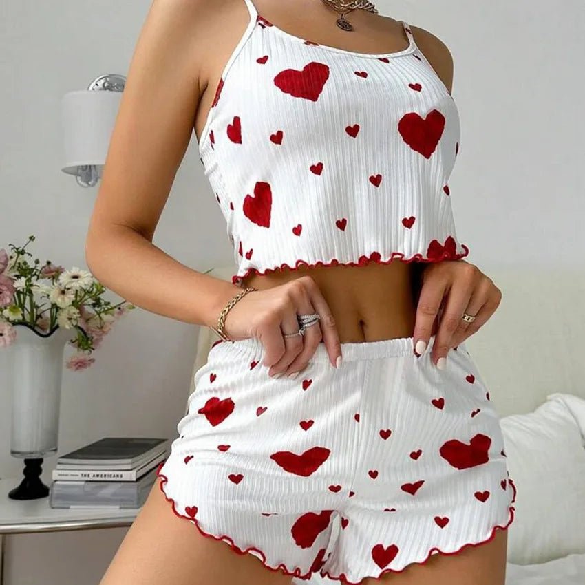 Heart Print Summer Loungewear for Women – Sexy & Cozy. - Image 10