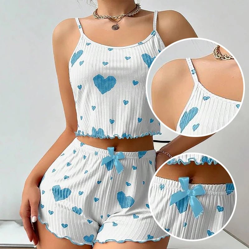 Heart Print Summer Loungewear for Women – Sexy & Cozy. - Image 6
