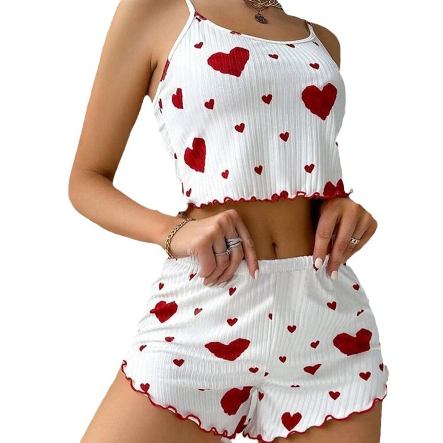 Heart Print Summer Loungewear for Women – Sexy & Cozy. - Image 19